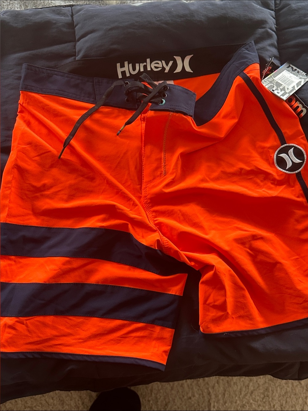 Hurley Men’s Orange and Navy Boardshorts